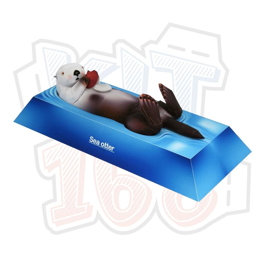 Mô hình giấy động vật rái cá biển Sea otter