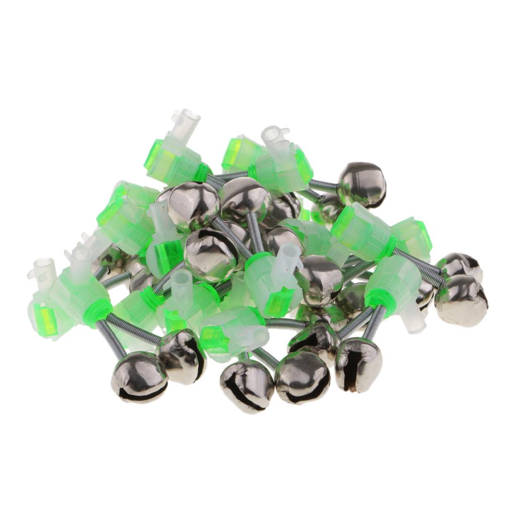 20pcs Night Fishing Rod Bite Alarm Bells Fish Sensor Bells Rod Tip Alarms