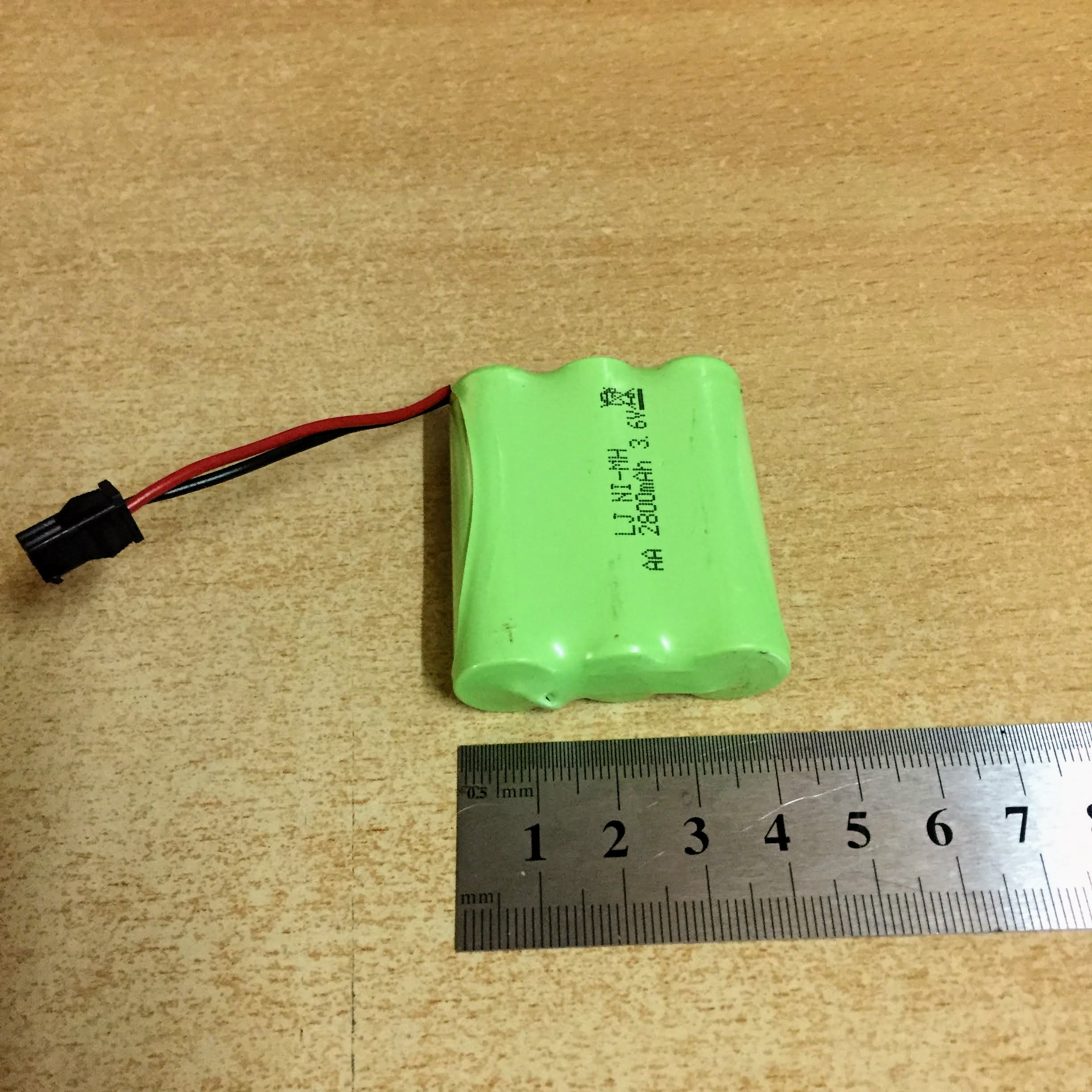 Pin ô tô 3.6V dung lượng cao 2800mAh chân cắm Jack SM càng cua đen