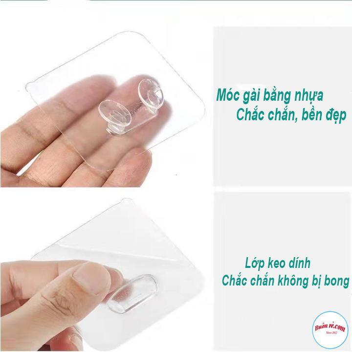 Set 2 Miếng Dán Treo Ổ Điện Dán Tường Trong Suốt Nhỏ Gọn 00795