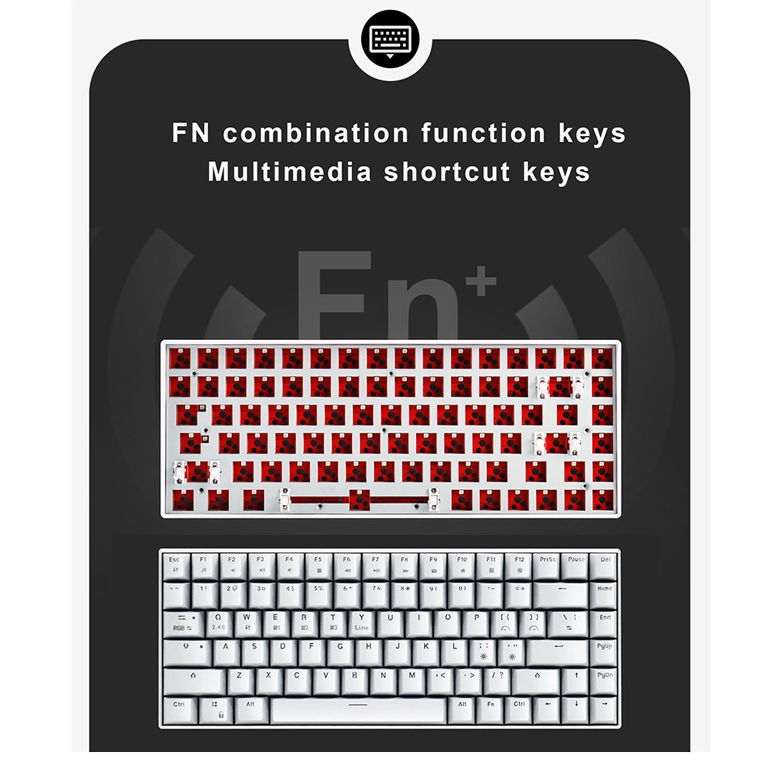 DIY Mechanical Keyboard Kit 3-Mode Connection Programable DIY Keyboard for Office