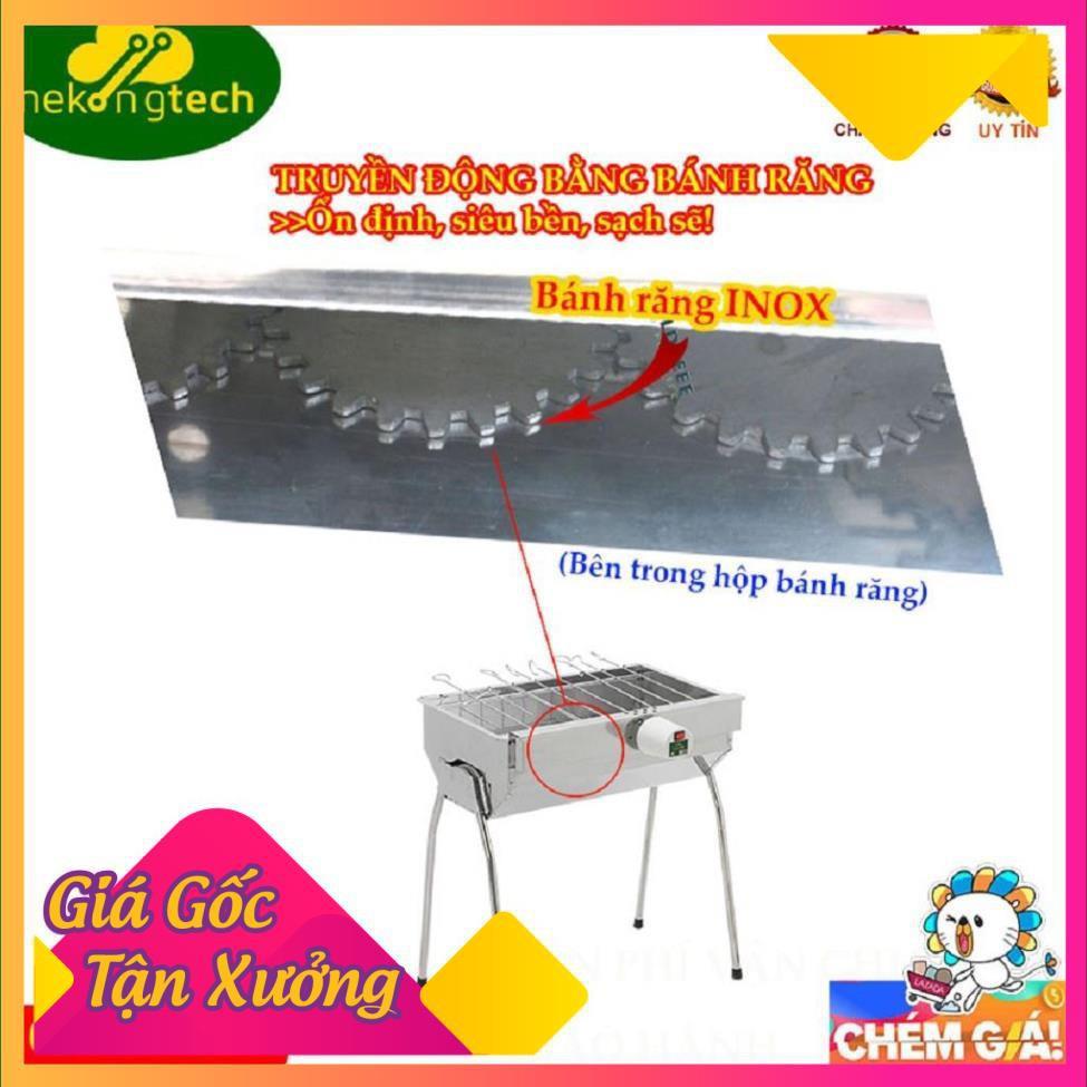 Bếp nướng than hoa tự xoay Cỡ Trung, Chất liệu INOX430 chịu nhiệt, Bảo hành 6 tháng