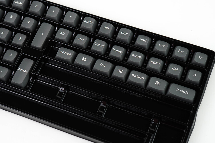 Nút bàn phím Keycap PBT Double Shot OSA Profile ( Dark Black / Dark Grey ) - Hàng Chính Hãng