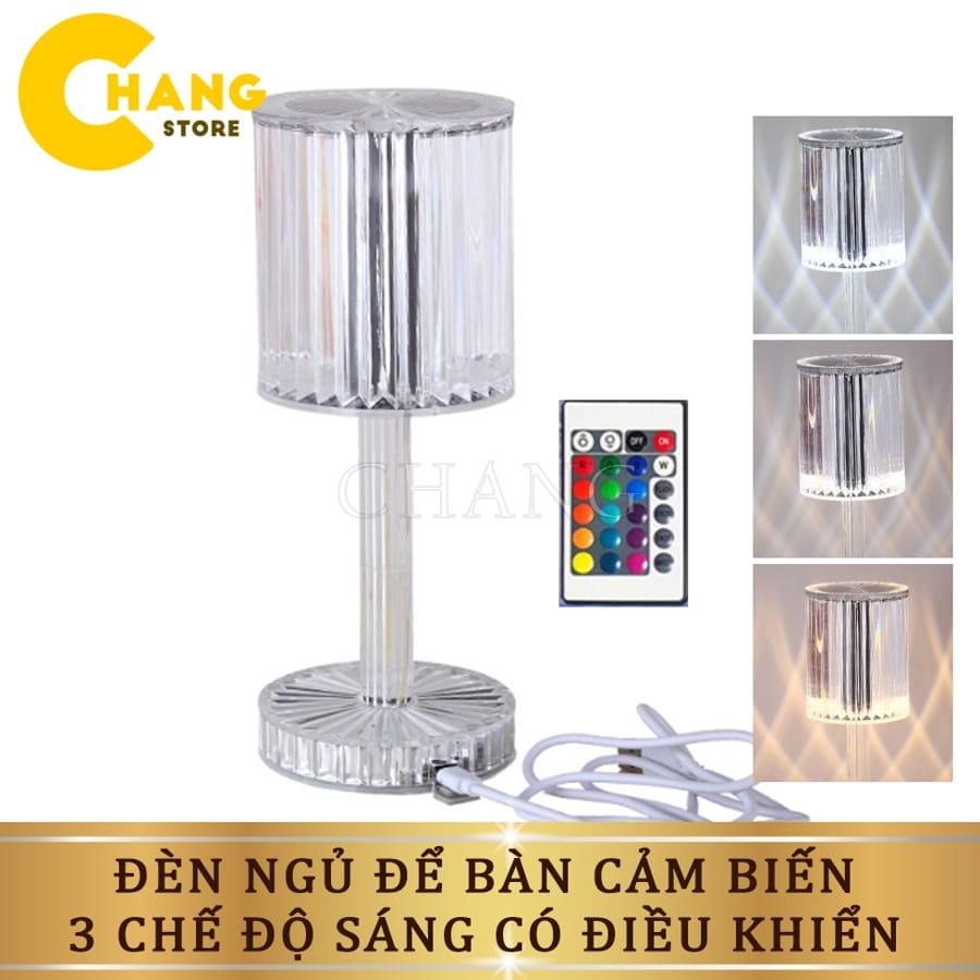 Đèn Bàn Kim Cương Đèn Ngủ Pha Lê Để Bàn Hiệu Ứng 3D Cảm Biến Tích Điện Phong Cách Châu Âu