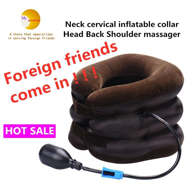 Đai gối hơi tựa cổ hỗ trợ điều trị kéo giãn đốt sống cổ - Gia dụng SG
