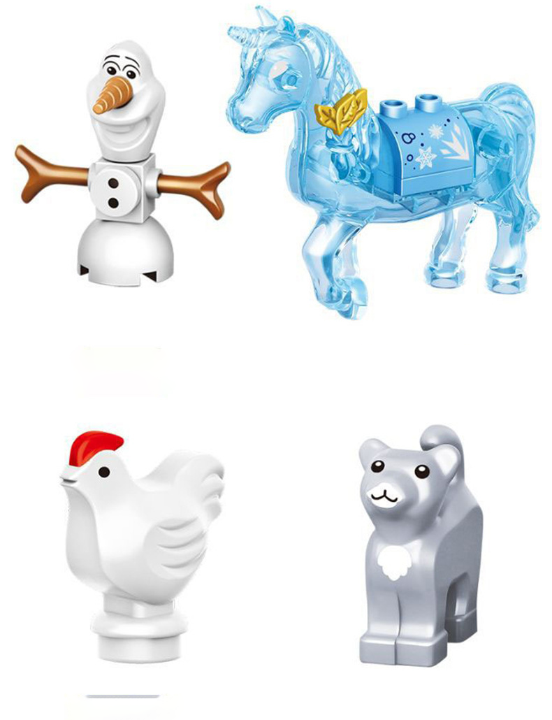 Đồ chơi lắp ráp Công chúa Elsa Snow Castle , lâu đài tuyết cho bé gái 360