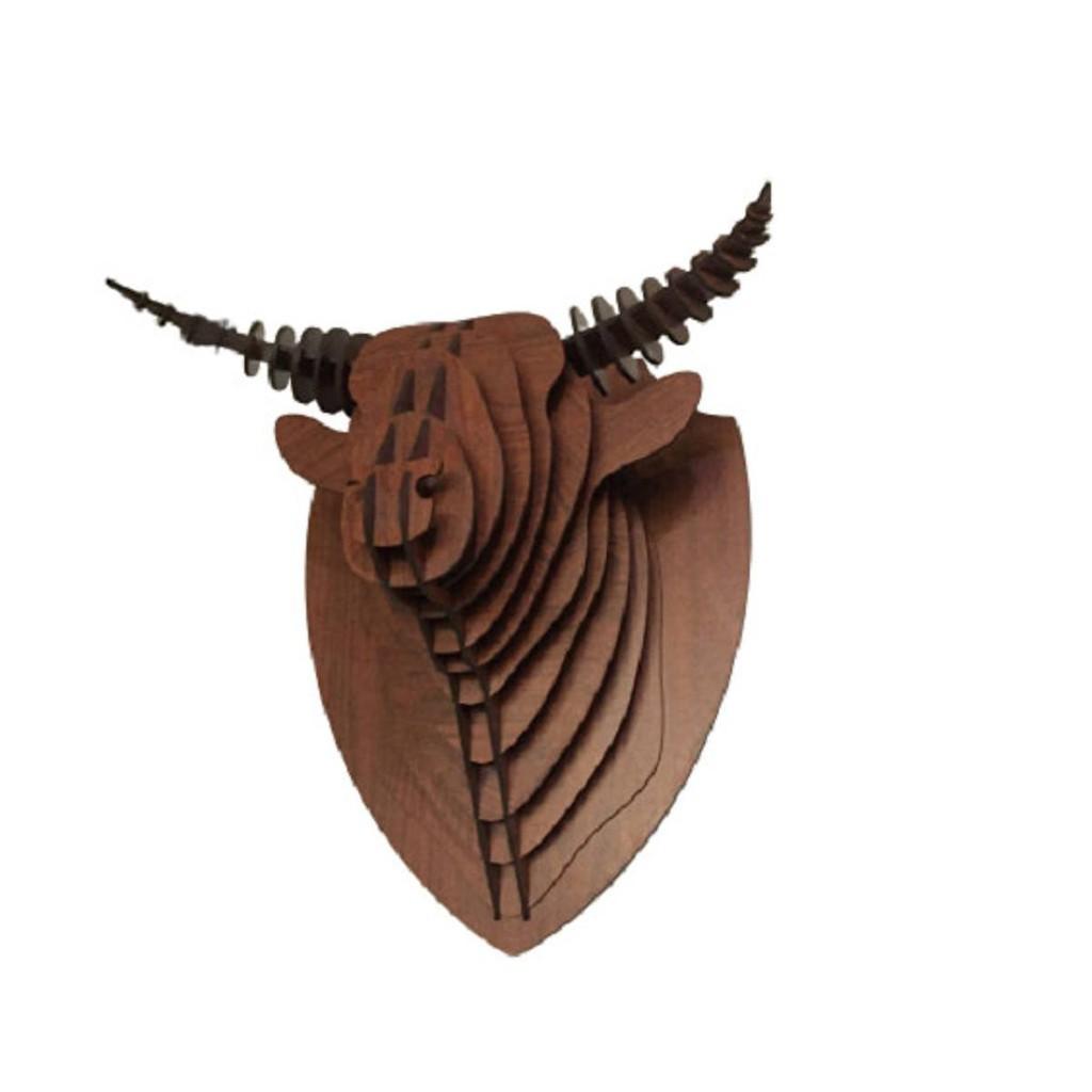 Đầu thú decor treo tường hình trâu trang trí treo tường