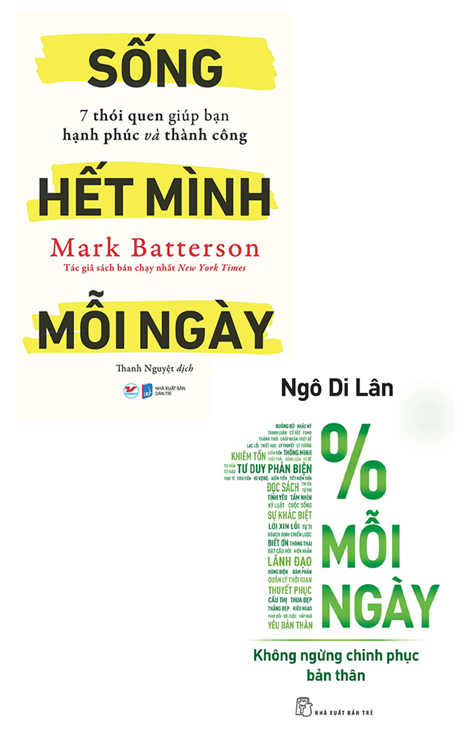 Combo Sống Hết Mình Mỗi Ngày - 7 Thói Quen Giúp Bạn Hạnh Phúc Và Thành Công + 1% Mỗi Ngày - Không Ngừng Chinh Phục Bản Thân  _TRE