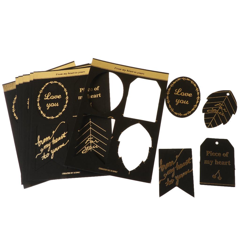 12 x 4pcs Paper Gift Tags WIshes Cards Bookmark Note DIY Decoration