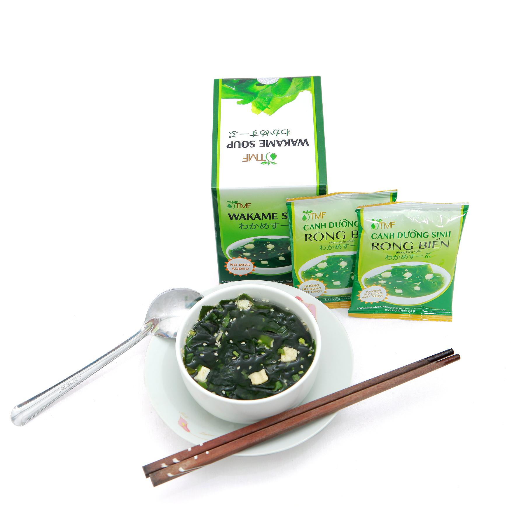 Canh rong biển ăn liền đậu hũ hộp 10 gói nấu canh cho bé TÂM MINH FOODS