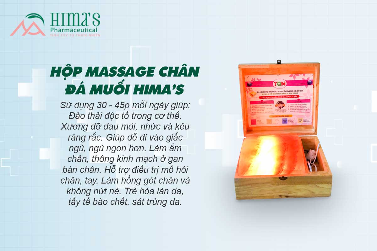 BÀN ĐẶT CHĂN ĐÁ MUỐI HIMALAYA HIMA`S HỖ TRỢ TÊ BÌ XƯƠNG KHỚP CHO MỌI GIA ĐÌNH