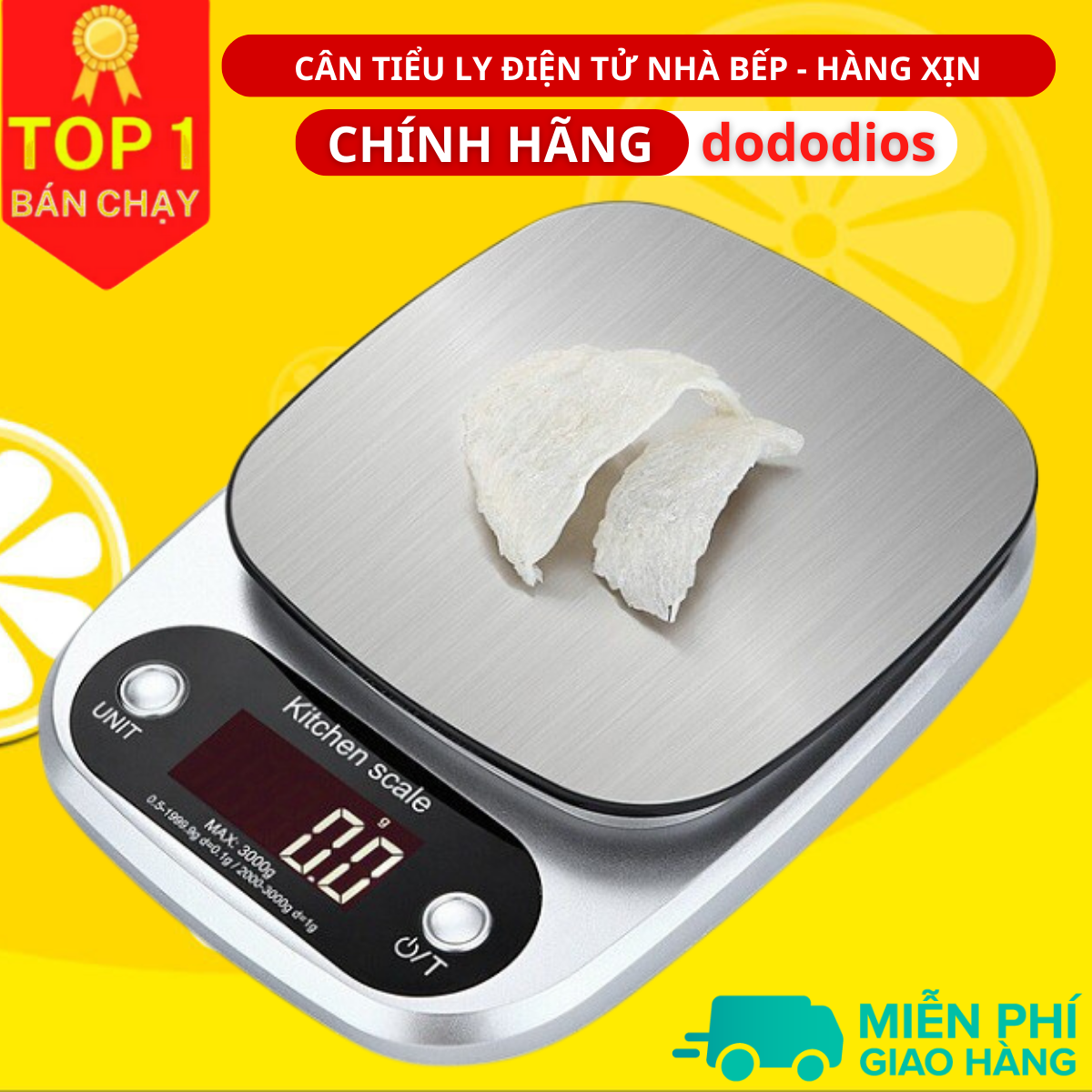 Cân Điện Tử Mini Tiểu Ly Nhà Bếp Cao Cấp dododios 0.01g - 10kg - Nhỏ Gọn, Siêu Chính Xác, Thép Không Gỉ, Màn LCD - Hàng Chính hãng dododios