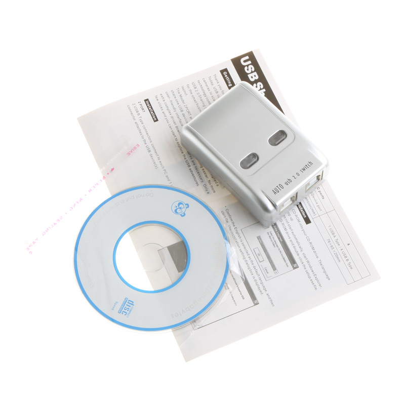 ROGTZ (Kèm Cáp USB) Bộ chia sẻ máy in tự động 1 ra 2 MT-VIKI SW221 - Hàng Nhập Khẩu