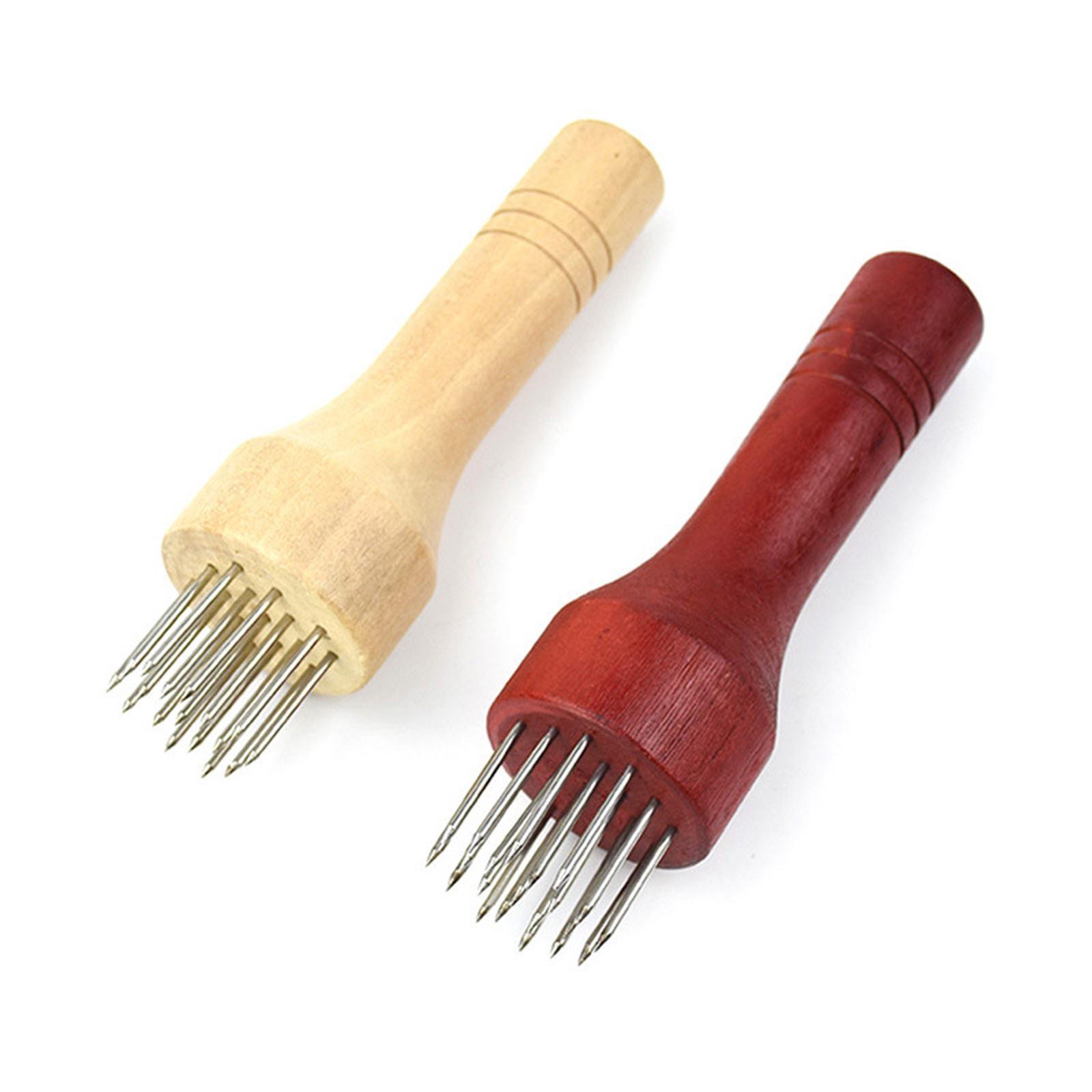Professional Meat Tenderizer with Wooden Handle for Marinade Turkey Beef