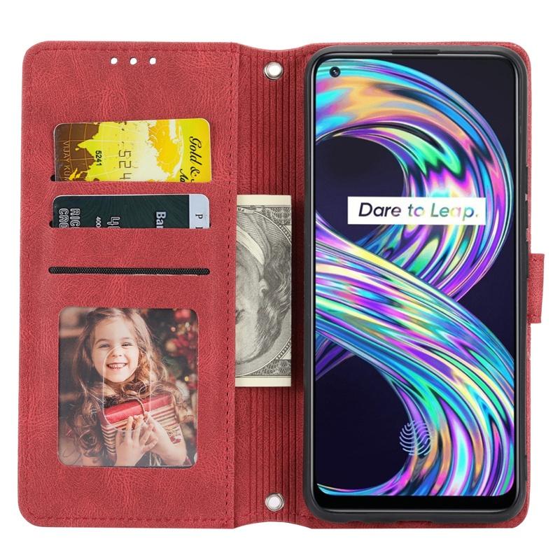 Ốp điện thoại dạng ví da lật màu trơn cho OPPO Reno6 Pro+ 5G Reno6z F19 Pro Plus Realme 8 Pro Realme C21