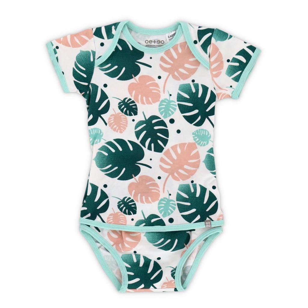 Áo liền quần cộc tay bé trai bé gái 0 - 18 tháng vải cotton in họa tiết TEZY1-1384 - OETEO Tropical Land