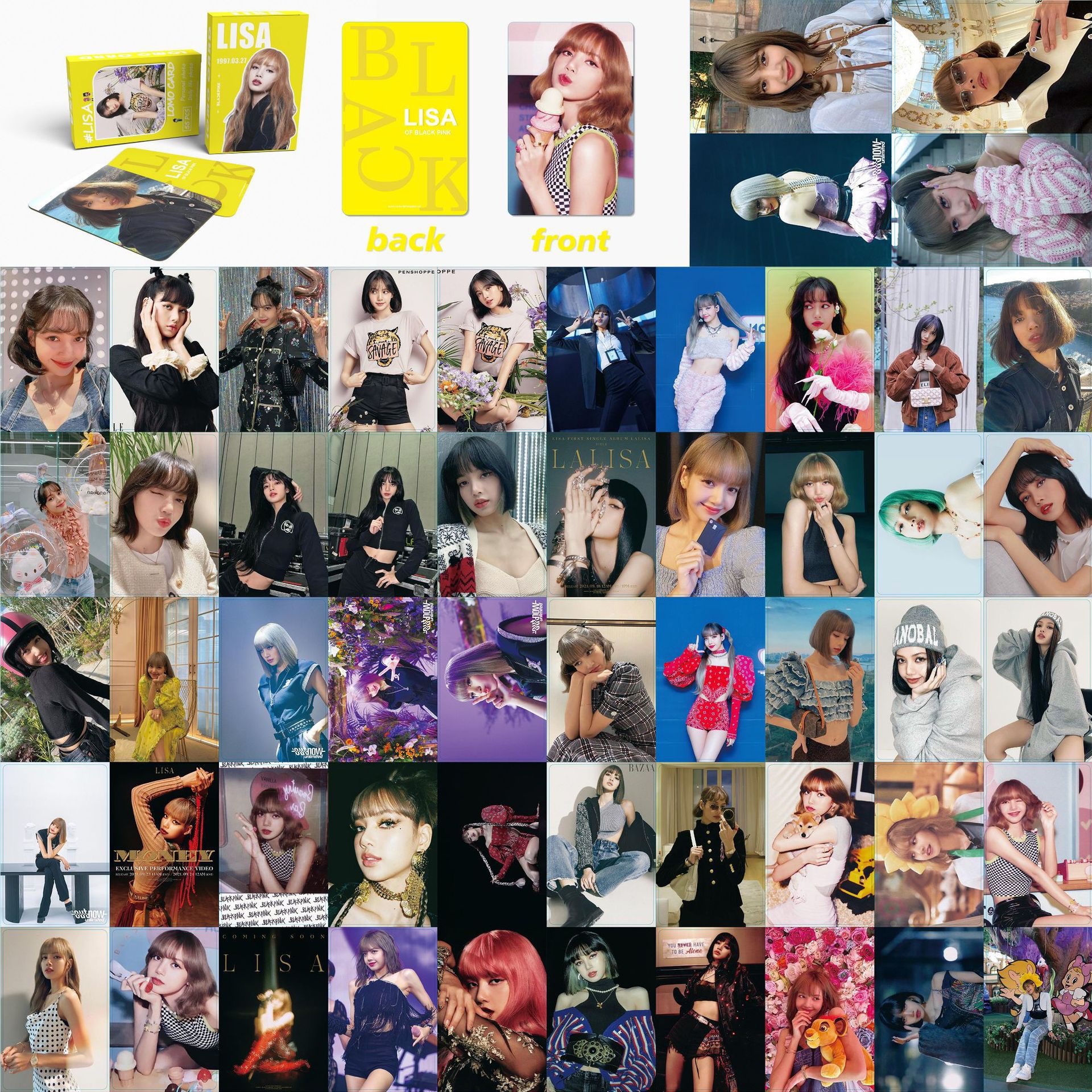 Bộ sưu tập 55 thẻ ảnh Lomo card BlackPink bo góc, giấy tráng gương chất lượng cao - VPP Thiên Ái