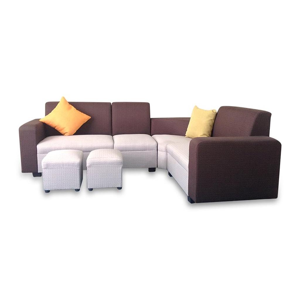 Sofa Bình Long Sofa ES-006 - Nâu Phối xám (215 x 172 cm)