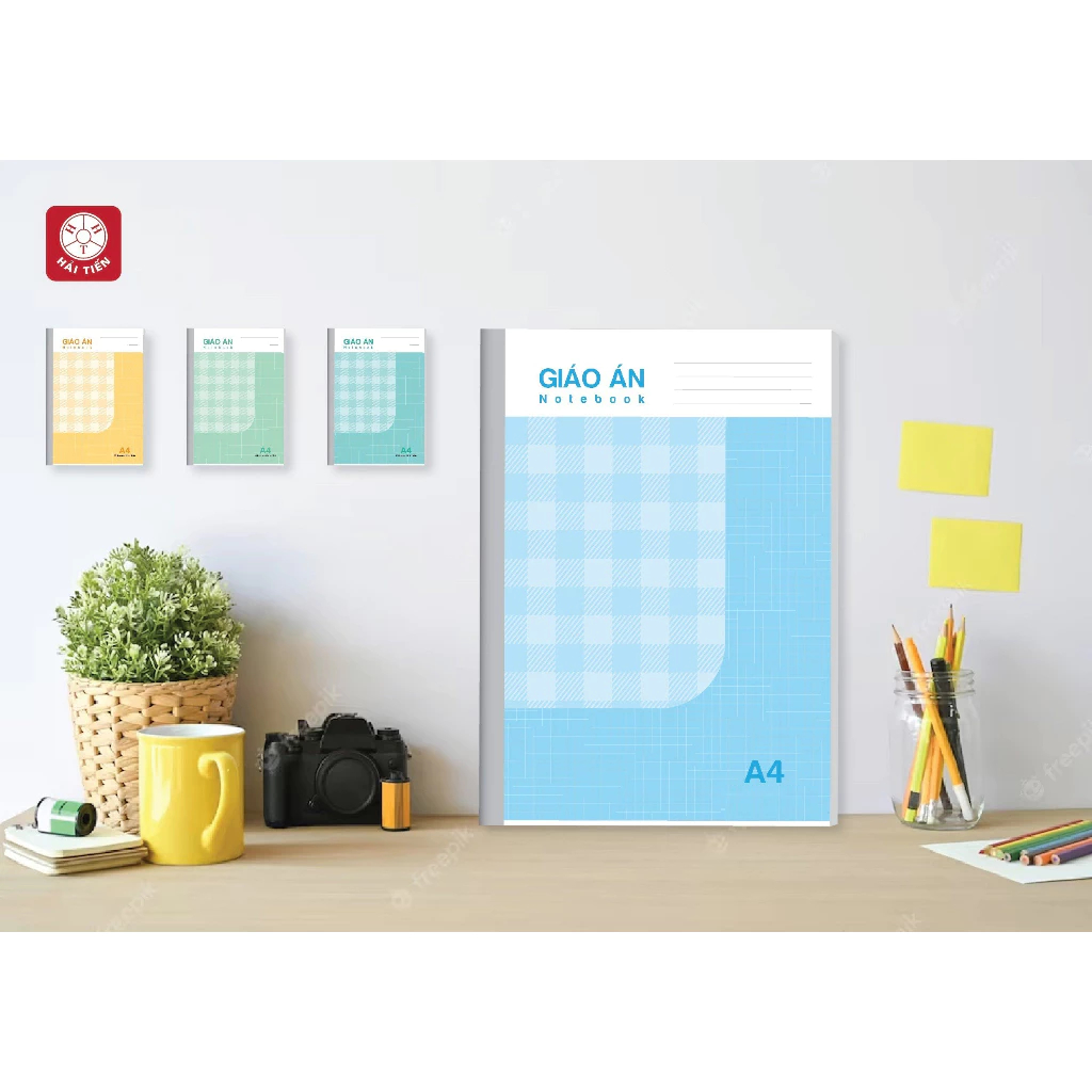Lốc 5 sổ giáo án kẻ ngang A4 120 trang / 200 trang / 300 trang Hải Tiến 6553 (3033) / 3071 / 3583