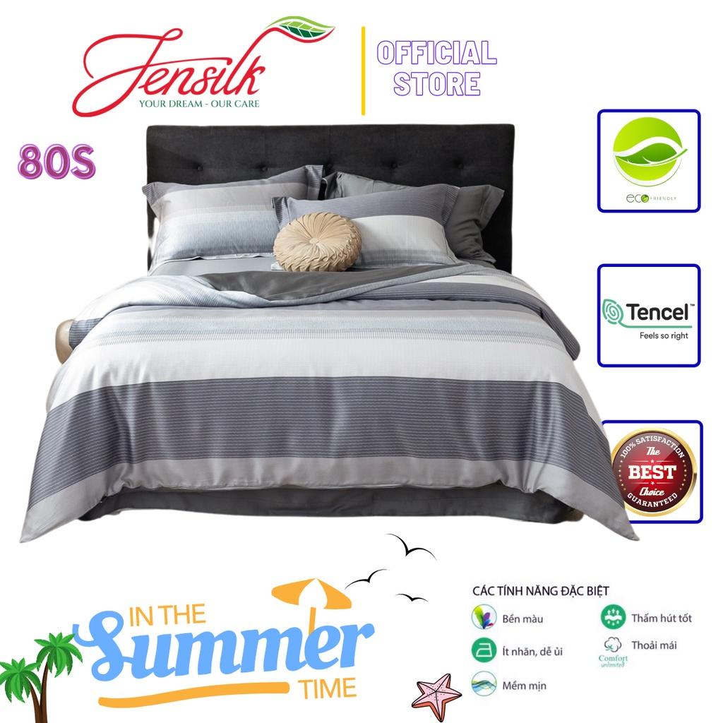 Bộ chăn ga gối mùa hè100% lụa tencel , cao cấp, MỀM MỊN, MÁT DA cực hot - sang trọng DESIGN SM802
