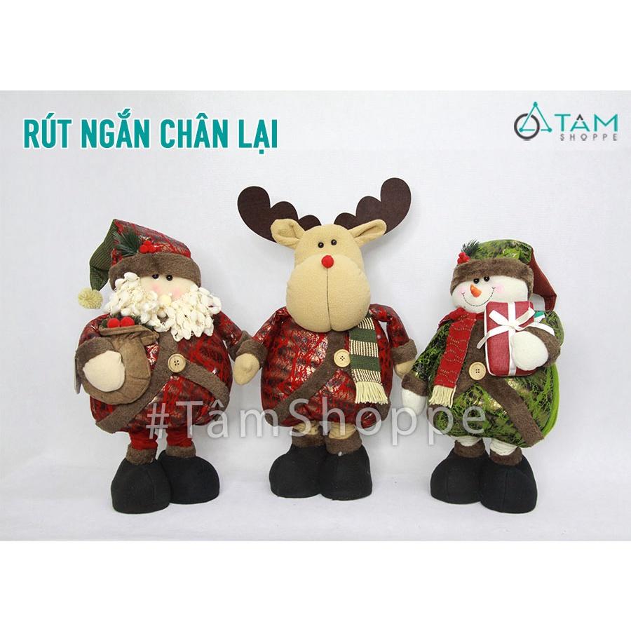 Thú nhồi bông ông già noel tuần lộc người tuyết chân rút QTNOEL-05