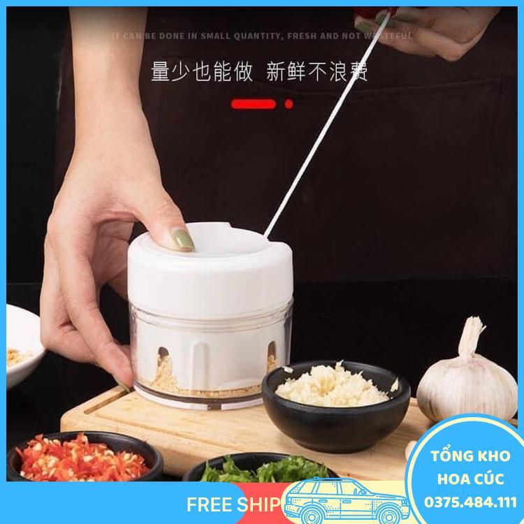 Dập Tỏi Dây Rút,Máy Xay Tỏi Ớt Cầm Tay Mini Food Chopper Tiện Dụng - Vận Chuyển Miễn Phí Toàn Quốc