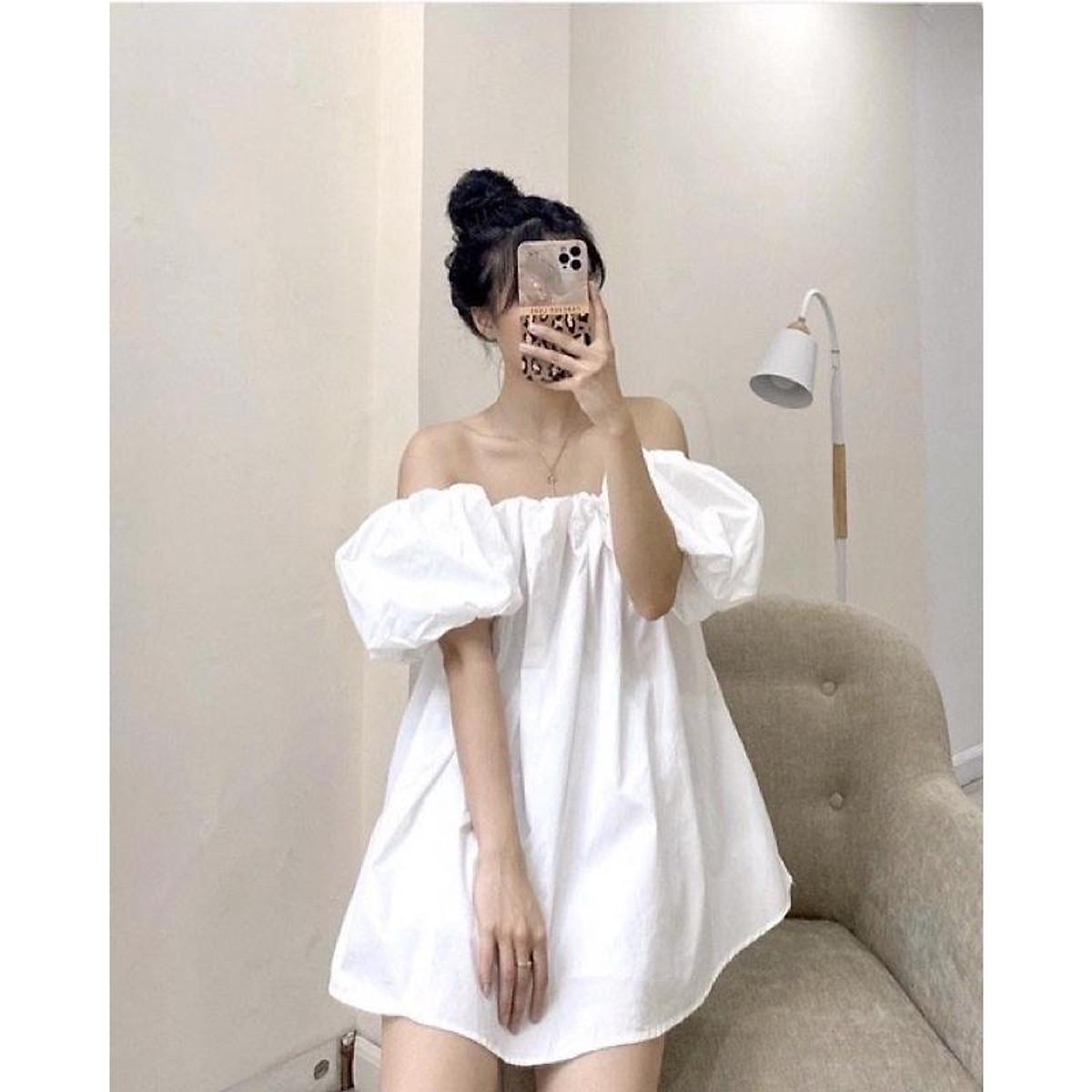 Áo bẹt vai fom dài giấu quần siêu hot aloha