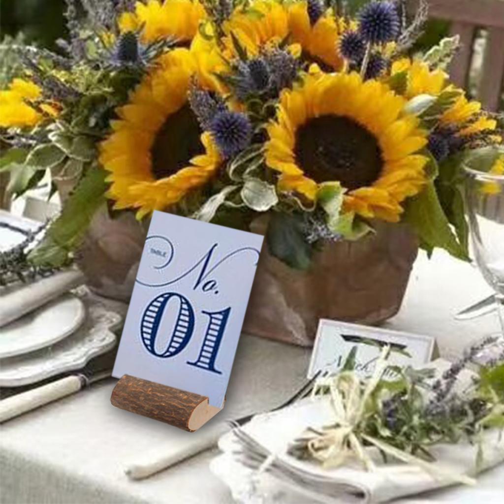 20x Wooden Table Number Holders Wooden Place Card Holder Wedding Card Holder