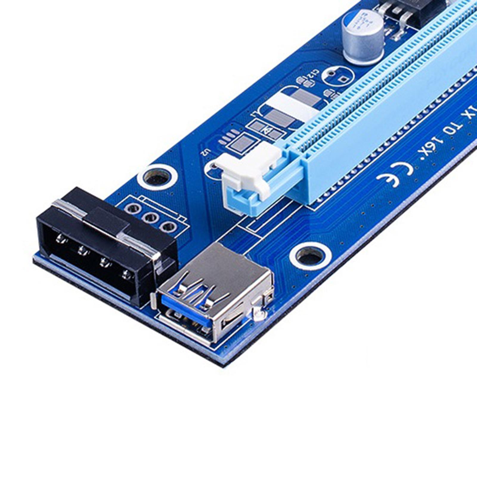 VER006S PCI- Card PCIE 1X to 16X USB 3.0  Power for