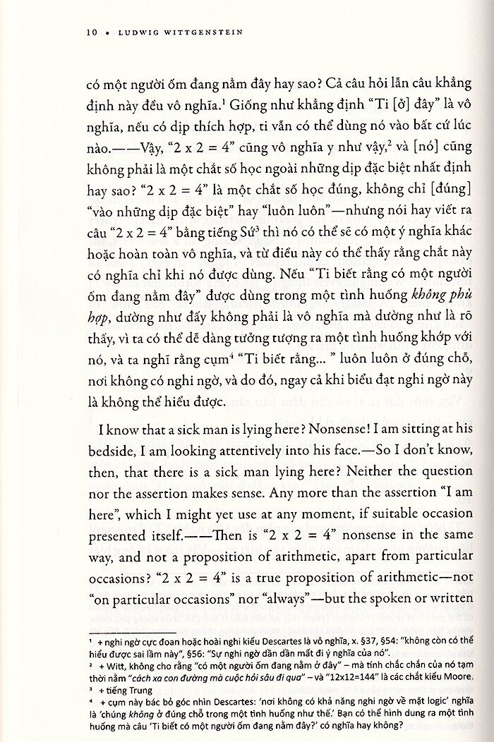 Về Tính Chắc Chắn - Ludwig Wittgenstein - Trần Đình Thắng dịch - (bìa mềm)