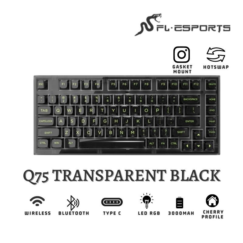 Bàn phím máy tính FL-Esports Q75 SAM (White/Black)_Mới, hàng chính hãng