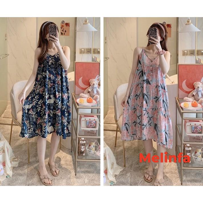 Váy ngủ hai dây nữ, đầm ngủ mặc nhà nữ cổ V dáng chữ A rộng rãi chất vải lanh lụa cotton thoáng mát nhiều màu mã V0251
