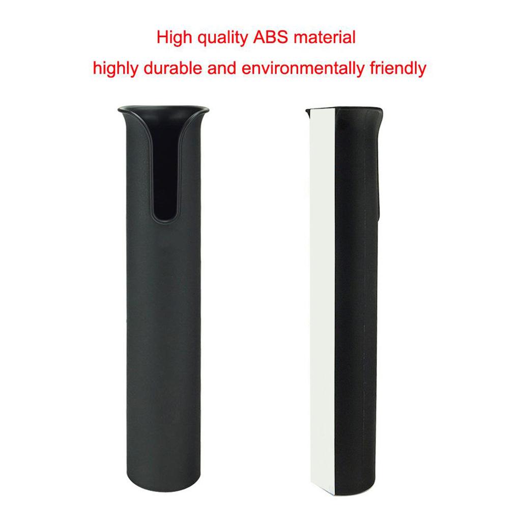 2pcs Self Adhesive Pole Boat 1 Rod Holder Bracket Rack Organizer Yacht Black