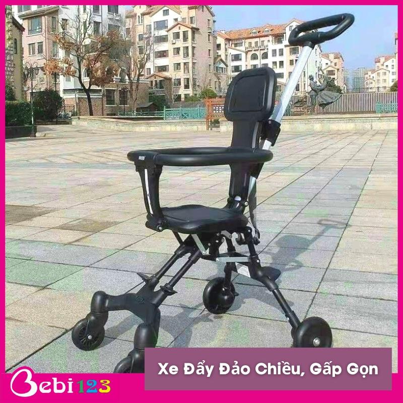 Xe đẩy đảo chiều gấp gọn có đệm cho bé