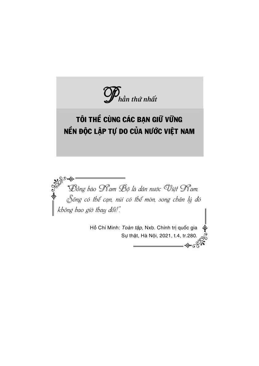Nam Bộ là thành đồng của Tổ quốc
