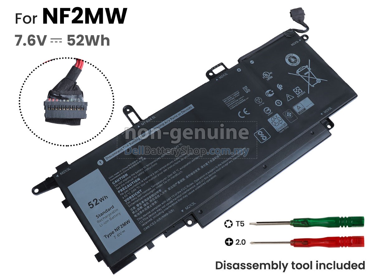 Pin dùng cho Laptop Dell Latitude 7400 52Wh 7.6V NF2MW