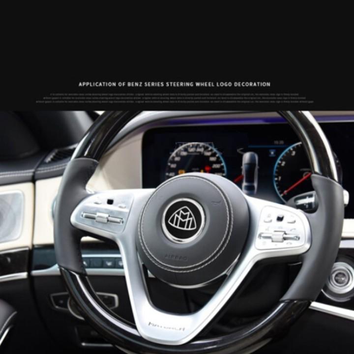 Logo biểu tượng gắn vô lăng xe ô tô, xe hơi cao cấp Maybach loại 52mm và loại 59mm