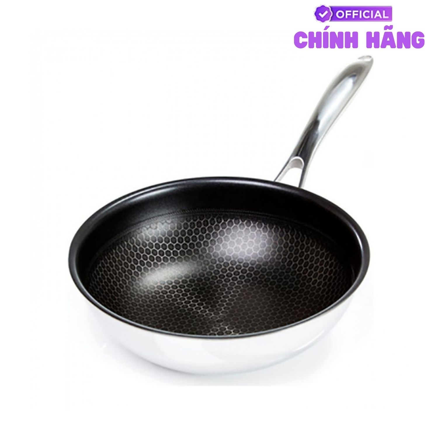 Chảo chống dính sâu lòng Inox 304  dùng bếp từ Vouller - HÀNG CHÍNH HÃNG