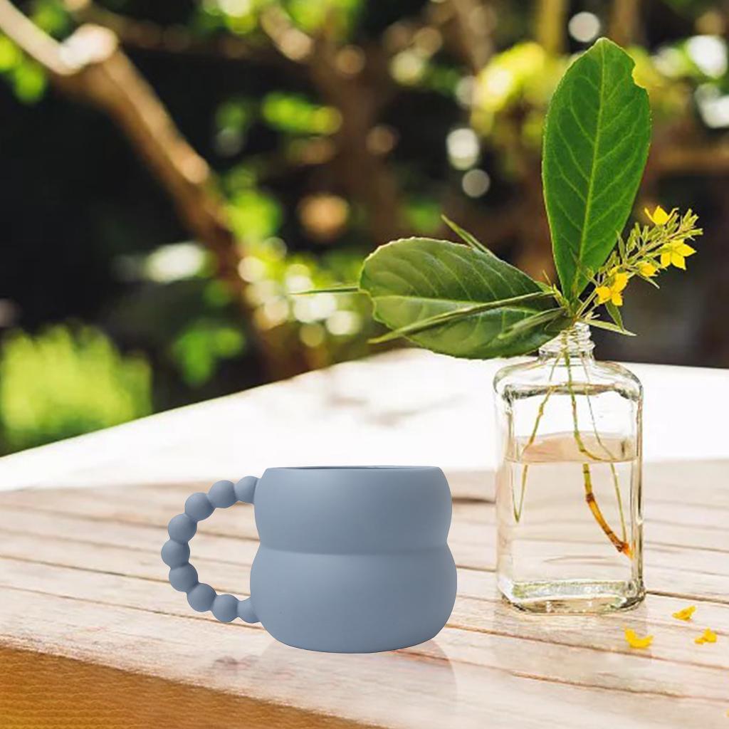 Ceramic Mug Cute Coffee Cup Decor Handmade Tea Cup Blue