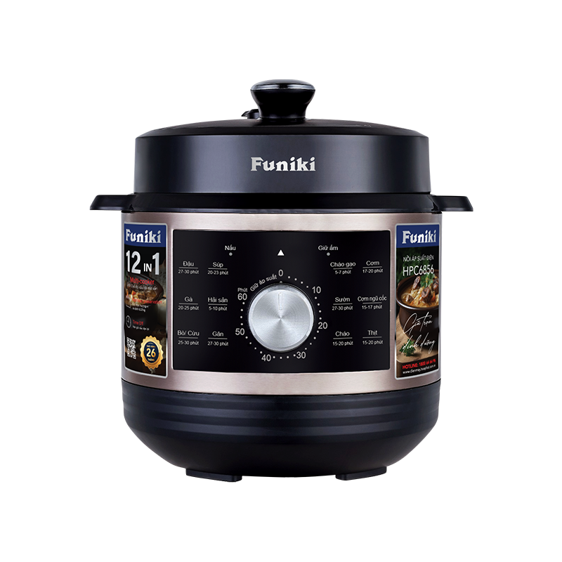 Nồi Áp Suất Điện Funiki HPC6856 - Dung tích 6L - Hàng chính hãng