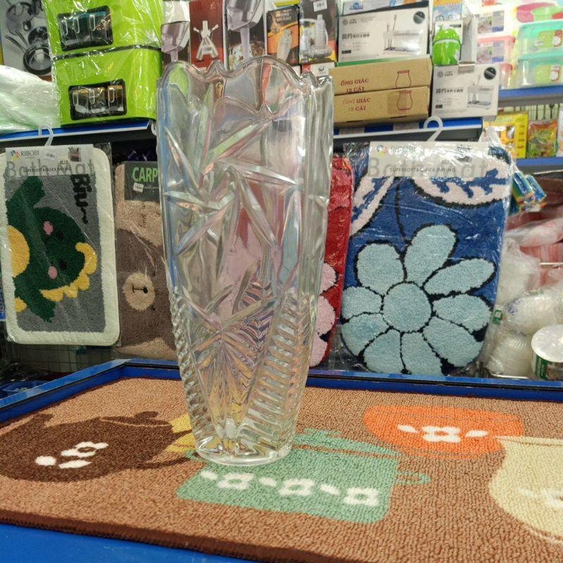 Bình bông lu thuy tinh 30 trắng