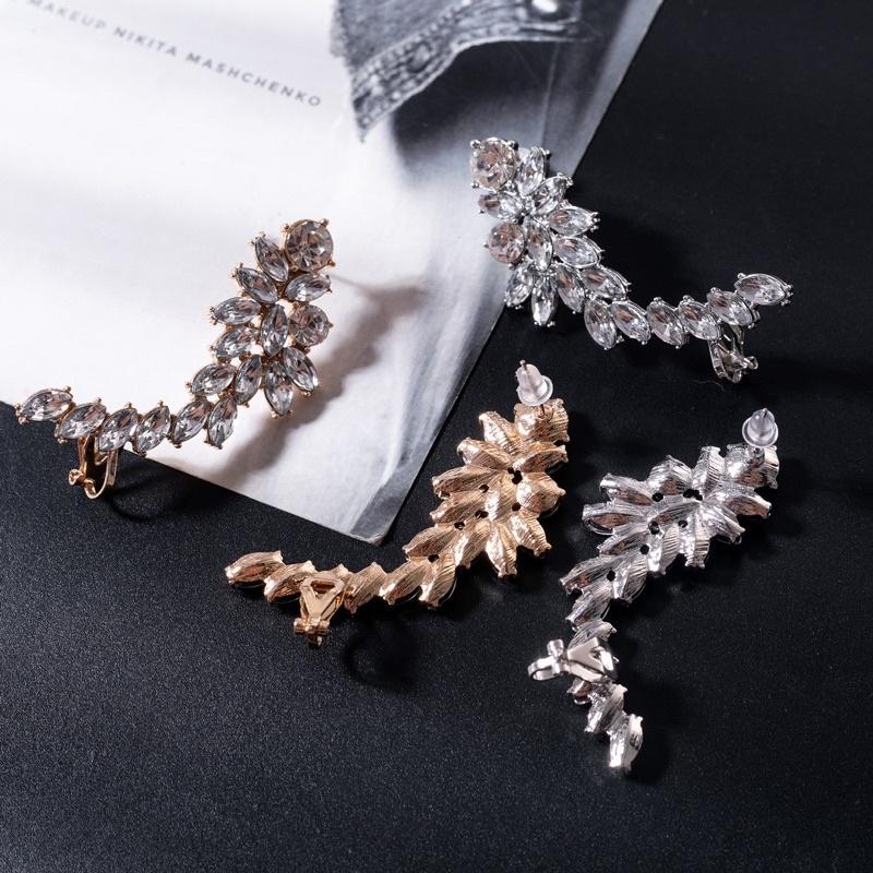 Hoa tai đính đá gài nhiều mẫu cá tính - Bông tai đá phong cách âu mỹ - Arora Boutique