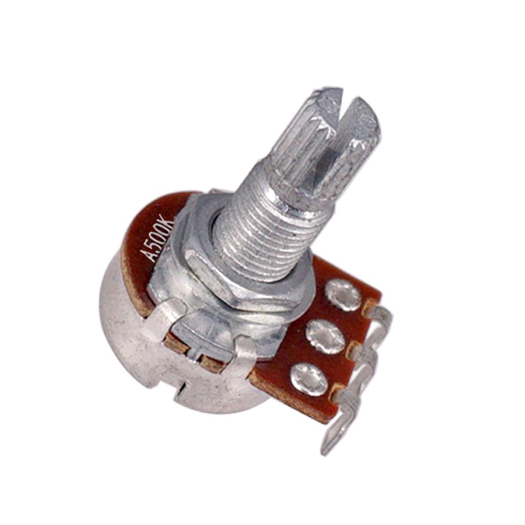 A500K B500K Split Shaft Audio Taper Pots Volume Tone Control Knob Accessory