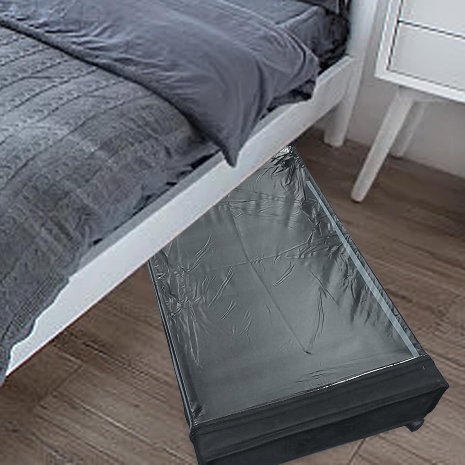 Underbed Storage Box with Wheels, under The Bed Shoe Storage Containers Large with Lid Bedroom Storage Organizer for Toys Shoes Bedding Books