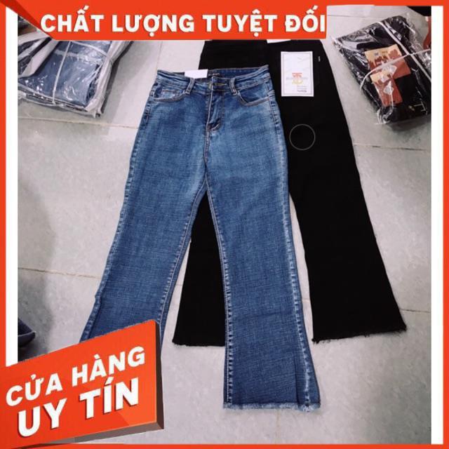 Quần jeans ống loe lửng 9 tấc 3 màu