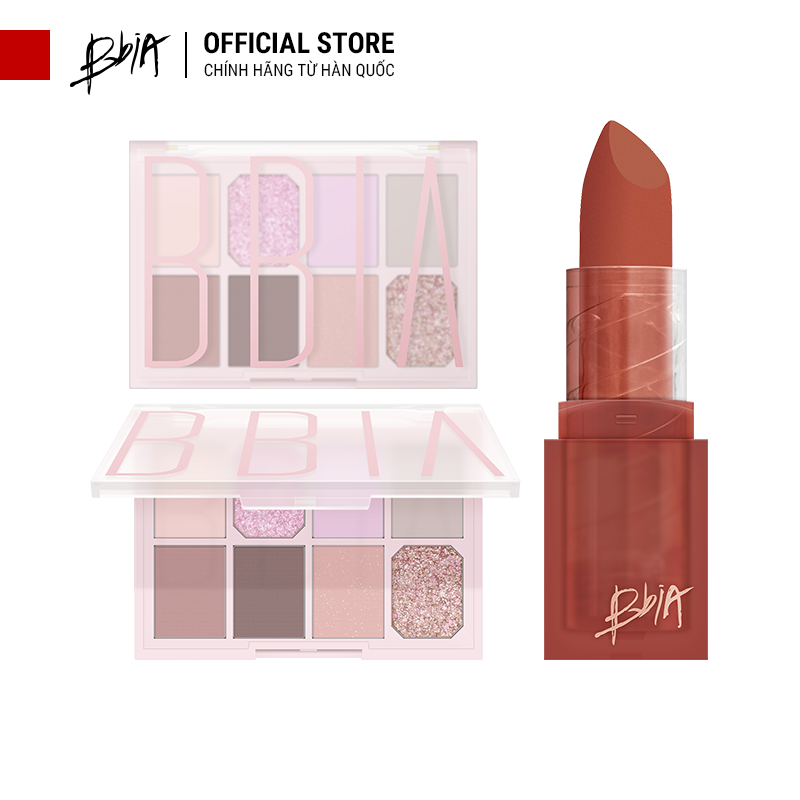 Combo Son thỏi BBia Powder Lipstick + Final shadow palette