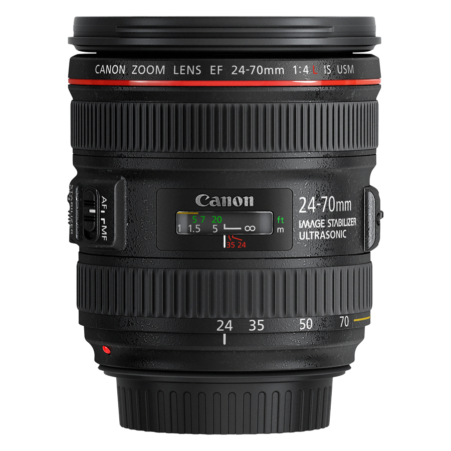 Lens Canon 24-70mm f/4 L IS (Hàng Nhập Khẩu) - Tặng Tấm Da Cừu Lau Ống Kính