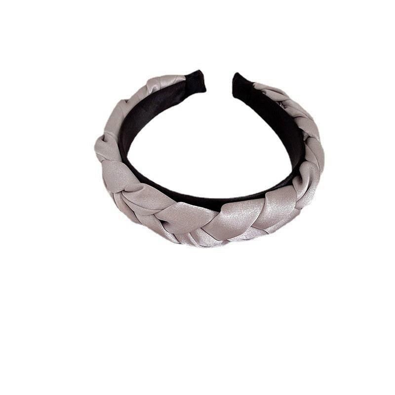 Bờm tóc trơn tết lụa satin nữ tính