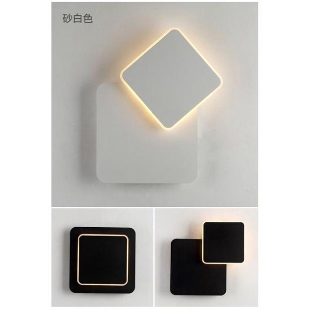Đèn tường led vuông xoay 360 độ, đèn trang trí DT