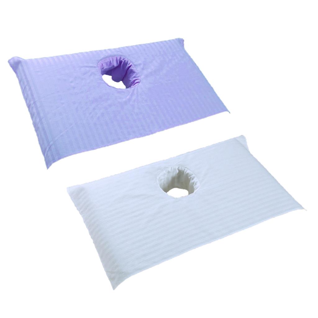 2x Soft Beauty Massage SPA Treatment Bed Cover Sheet With Breath Hole